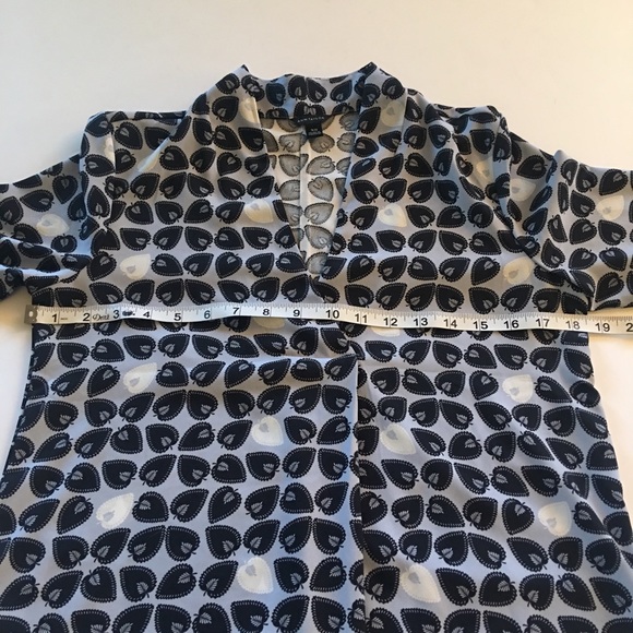 Ann Taylor Leaf Pattern Motif Work Blouse - Picture 8 of 13